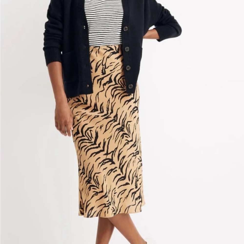 Madewell silk midi skirt